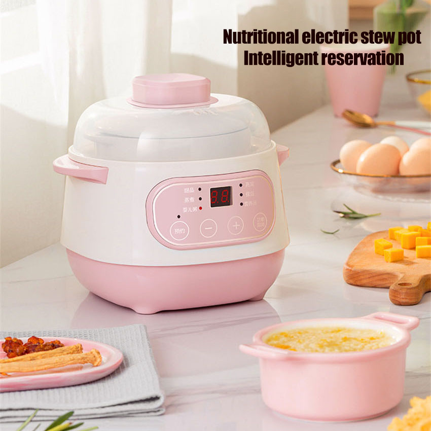Baby Food Maker Baby Safe - หม้อต้มโจ๊กไฟฟ้าสำหรับเด็ก หม้อตุ๋นเซรามิกแบบช้า เครื่องทำอาหารเด็กอัตโนมัติ ปลอดภัยและมีคุณค่าทางโภชนาการสำหรับเด็ก