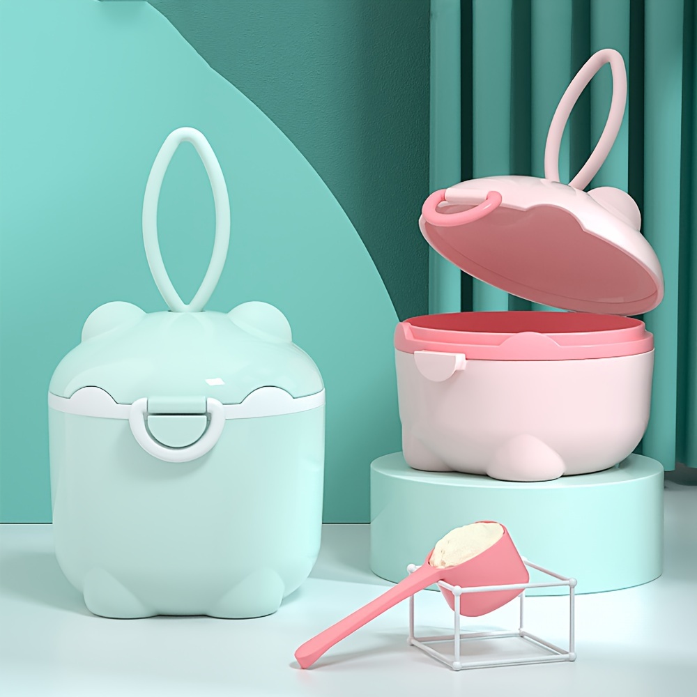 Baby Food Stuff - กล่องนมผงสี่ชั้นแบบพกพา 1 ชิ้น, ภาชนะบรรจุนมผง, กล่องเก็บอาหารขนมหมุนได้