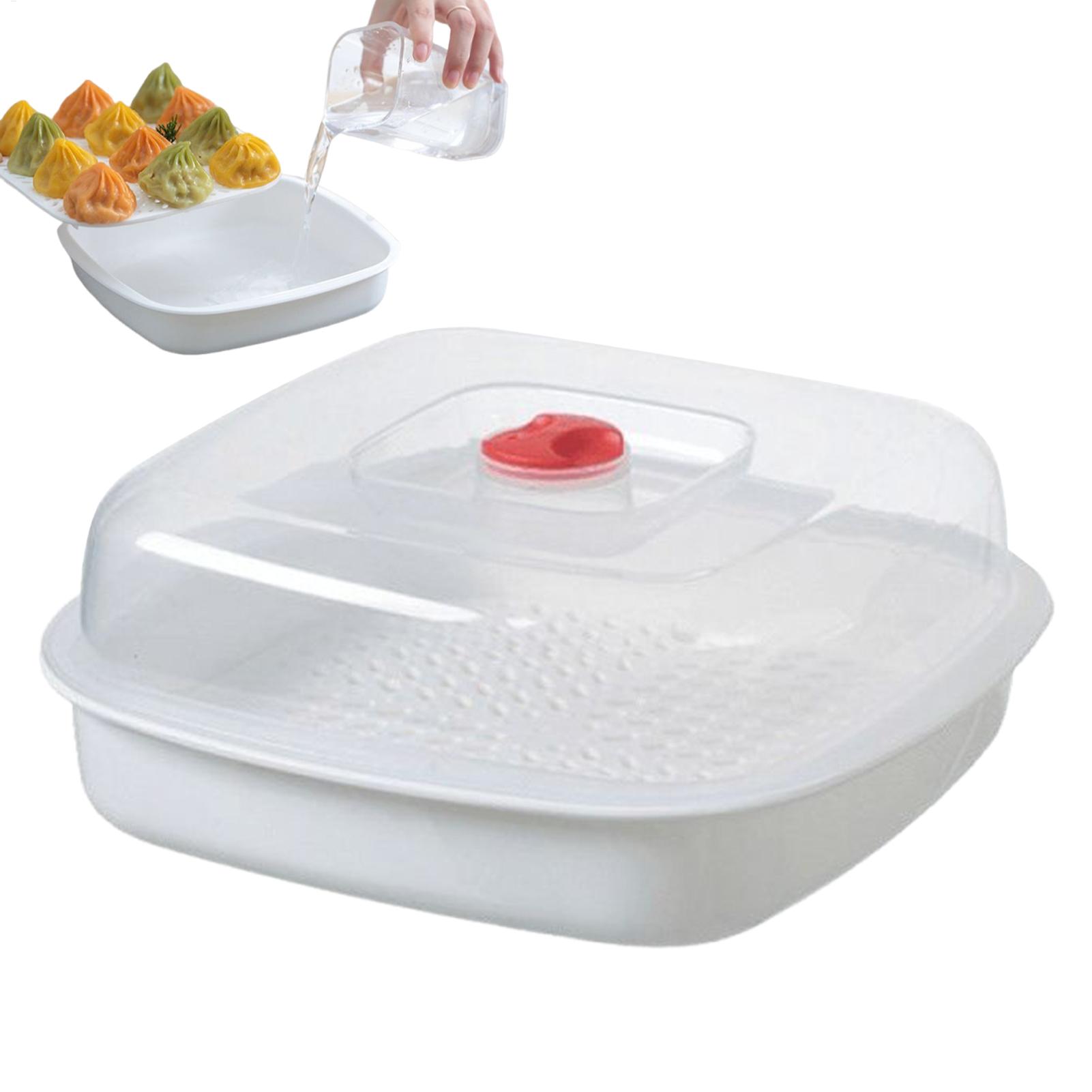 Baby Food Gerber - ตะกร้านึ่งอาหารสำหรับไมโครเวฟ เกรดอาหาร พร้อมฝาปิด สำหรับการอุ่นผัก ปลา ข้าว