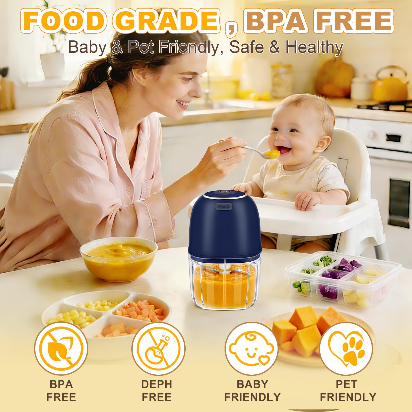 เครื่องบดกระเทียมไฟฟ้า, เครื่อ - Baby Food With Meat บทวิจารณ์และราคา