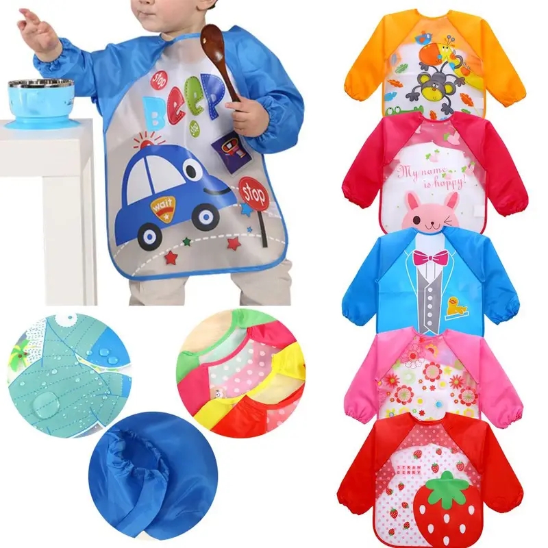 กันน้ํา EVA แขนยาวผ้ากันเปื้อน - Baby Food Product บทวิจารณ์และราคา