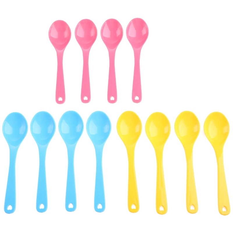 12Pcs เด็กช้อนพลาสติกปลอดภัยเด - Baby Food Product บทวิจารณ์และราคา
